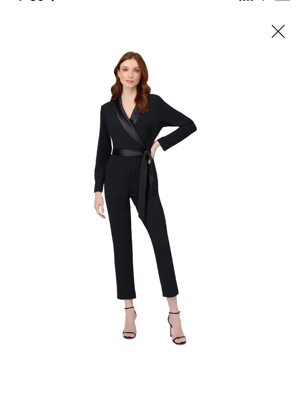 Adrianna Papell women’s jumpsuit satin measurement in photos. Never worn
